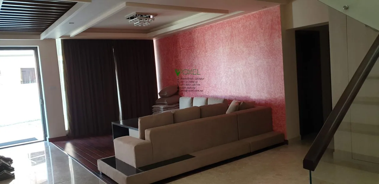 Entry Waiting and Sitting Area in the Ground Floor by Voxel Architects Nepal